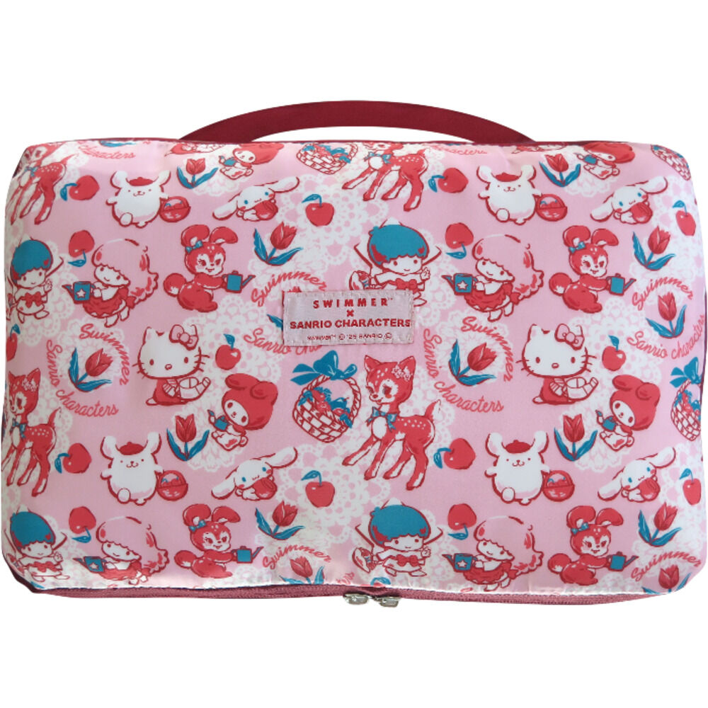 BACKYARD FAMILY「スイマー サンリオ トラベルポーチ 圧縮 通販 SWIMMER&times;SANRIO 圧縮ポーチ 圧縮袋」|トラベルグッズ|ピンク1