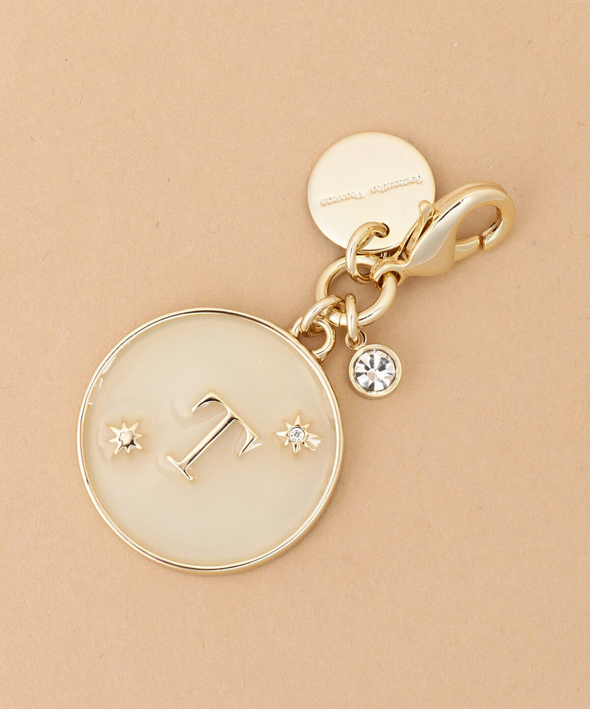 Samantha Thavasa「シャイニーイニシャルファスナーチャーム T」|チャーム・キーホルダー|ゴールド
