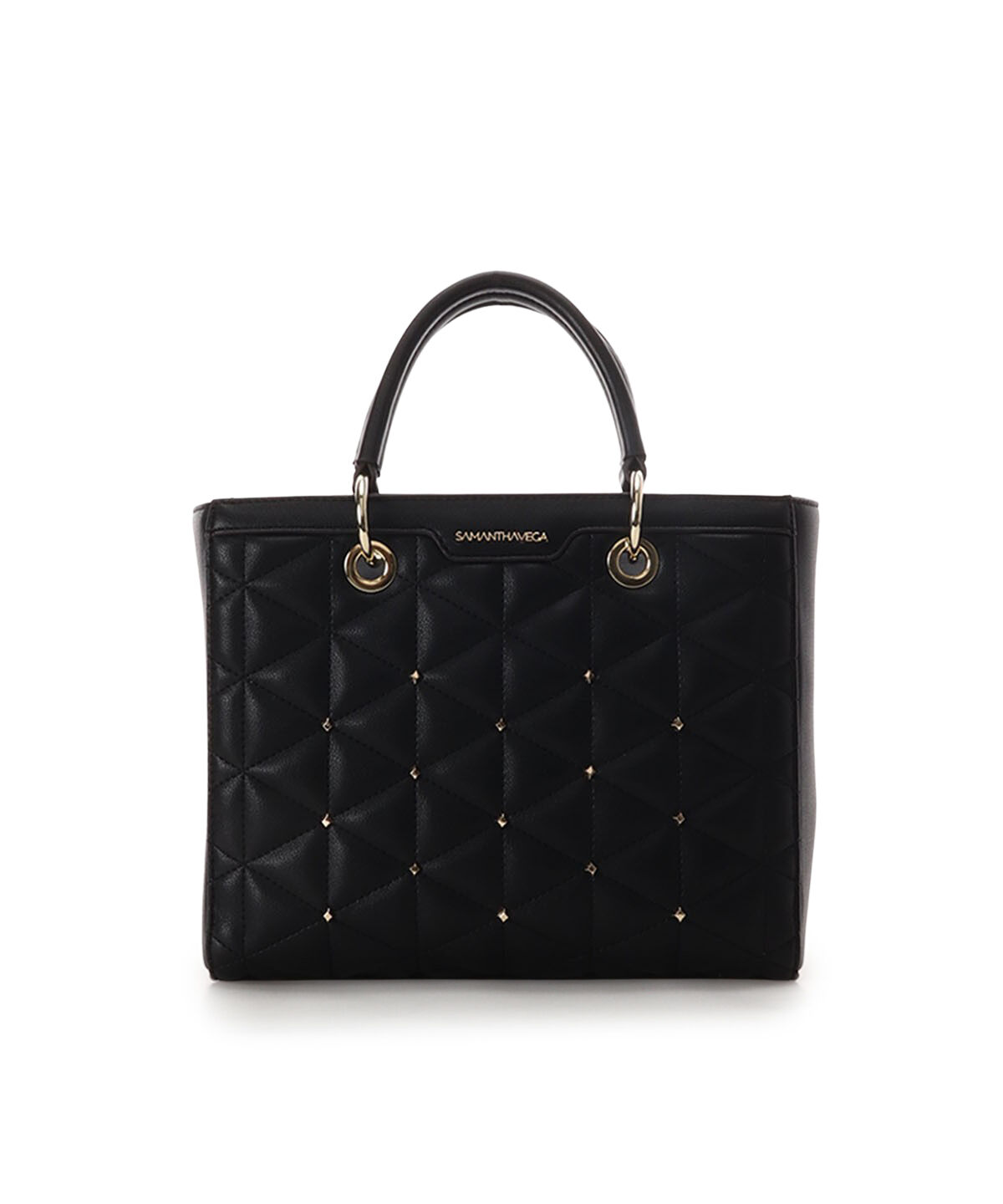 Samantha Vega「キルティングスタッズスクエアバッグ」|ハンドバッグ|