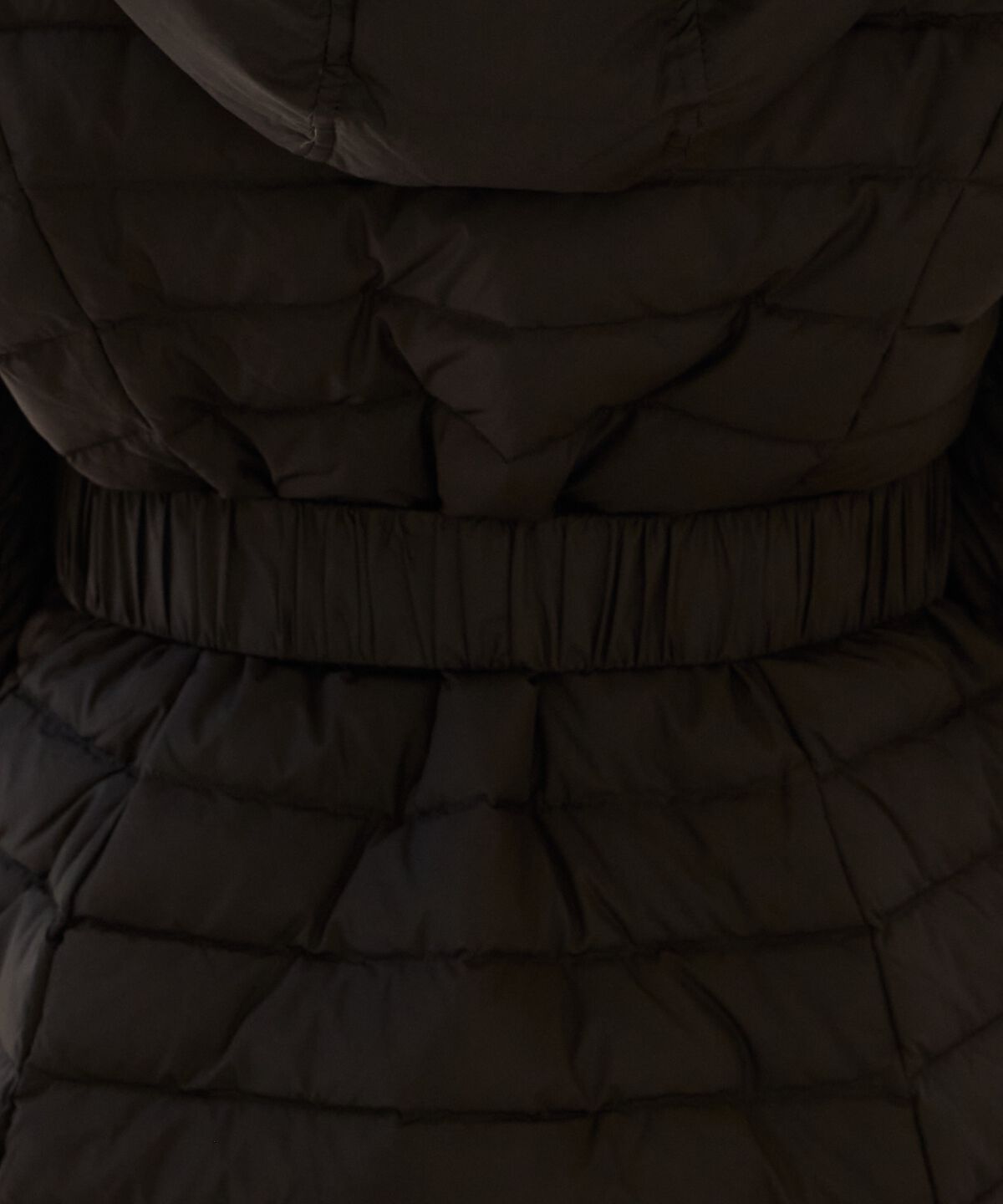 アンドクチュール「ベルト付きFOXファーミドル丈ダウン」|ダウン|