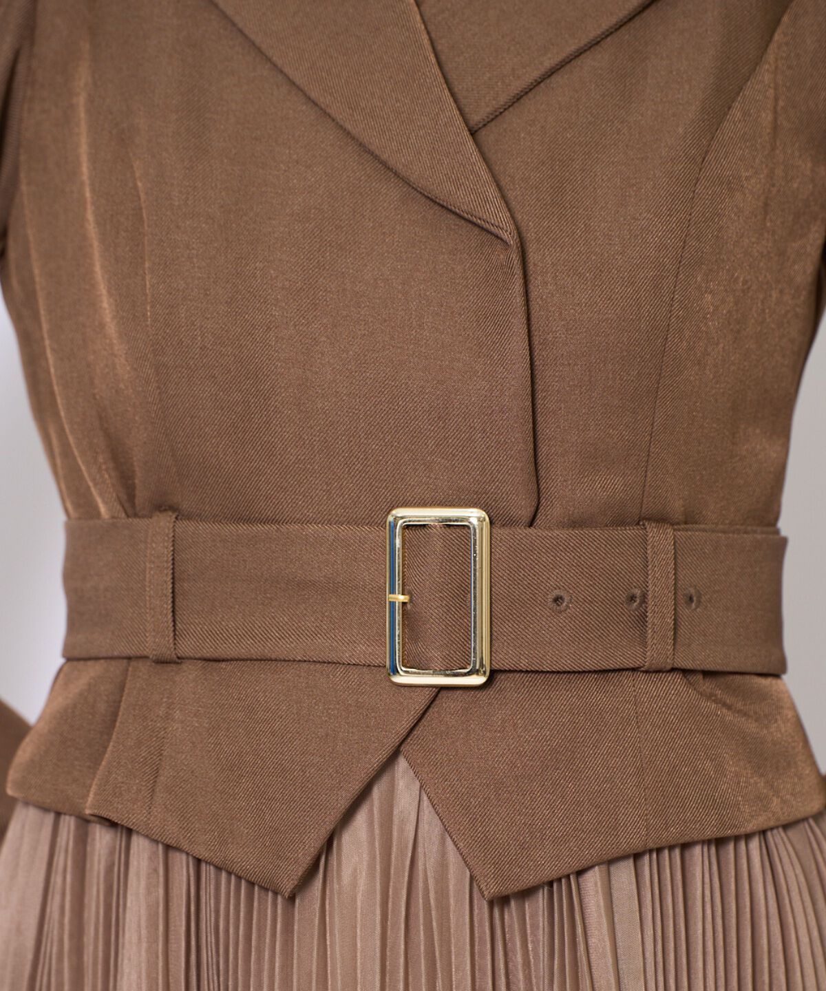 アンドクチュール「プリーツレイヤードワンピース」|ワンピース|