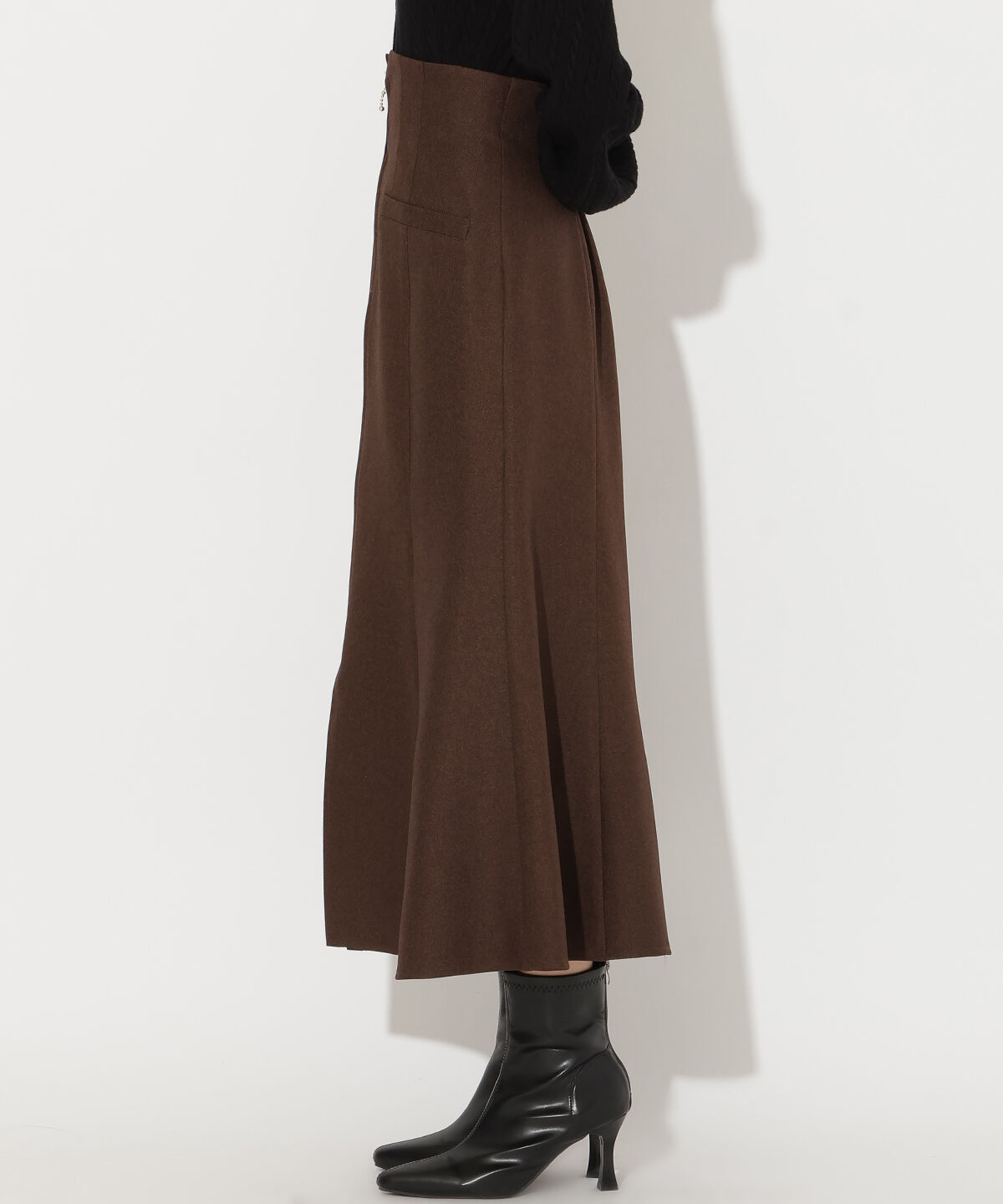 アンドクチュール「フロントZIPマーメイドスカート」|フレア|