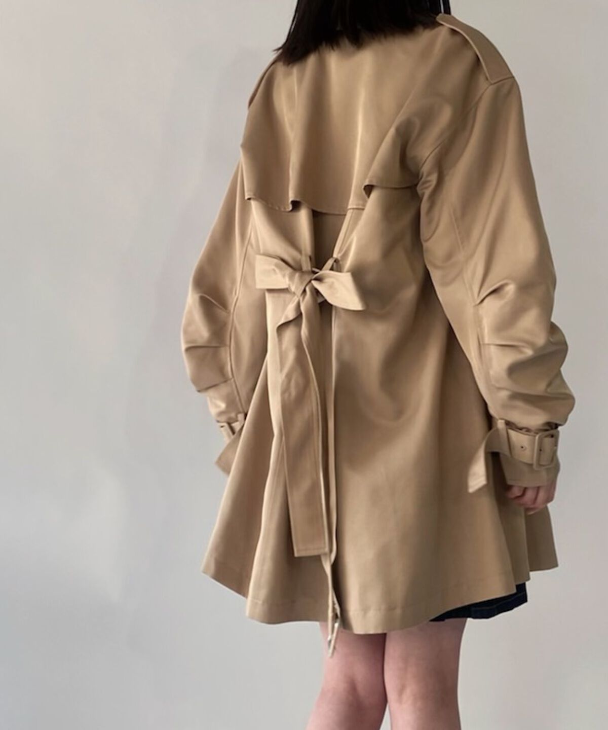 REDYAZEL「袖ボリュームミニコート」|トレンチコート|