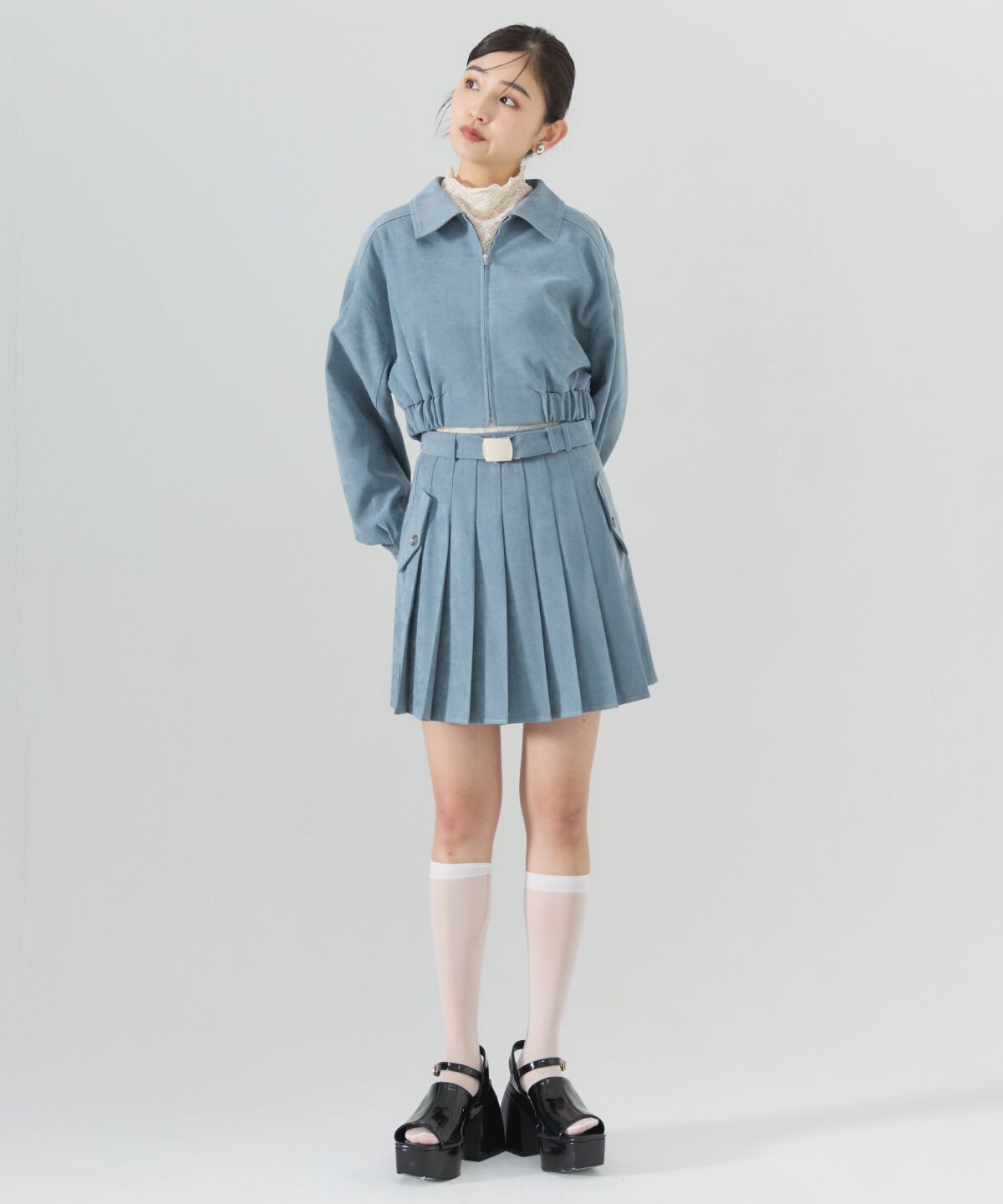 REDYAZEL「フロントジップショートブルゾン」|ブルゾン・スタジャン|