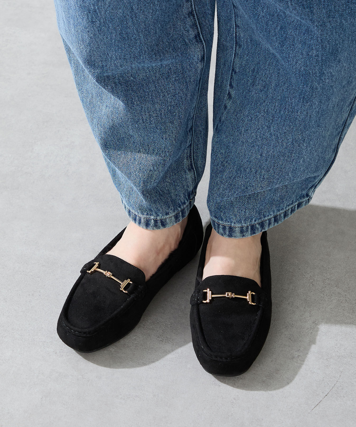 WA Oriental TRaffic「●2025秋冬新作● ビット モチーフ付き ファー モカシン /52318 ムートン 防寒」|モカシン|