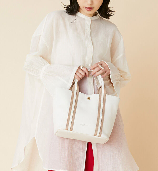 TOPKAPI TREASURE「ソフトシュリンク テープコンビ ミニ トート バッグ ショルダーベルト付」|トートバッグ|