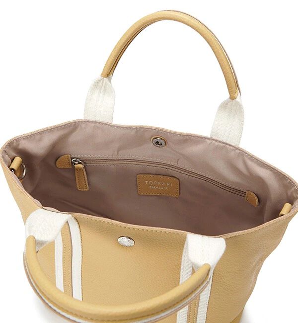 TOPKAPI TREASURE「ソフトシュリンク テープコンビ ミニ トート バッグ ショルダーベルト付」|トートバッグ|