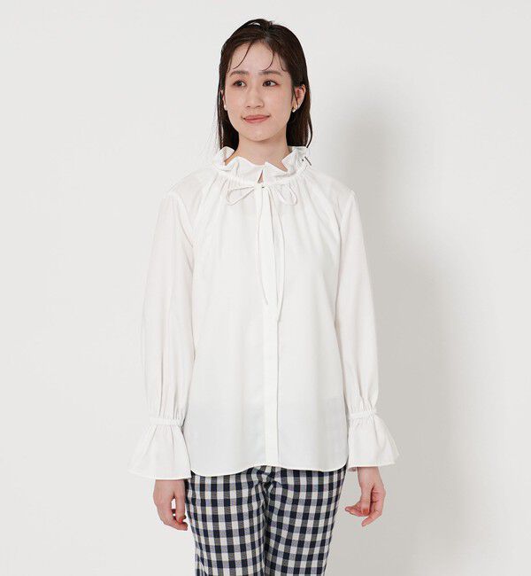 UNITED ARROWS「フリルカラー フレアスリーブ ブラウス」|シャツ・ブラウス|