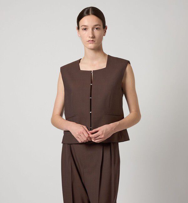 AEWEN MATOPH「＜AEWEN MATOPH＞スクエアネック ベスト」|ベスト・ジレ|