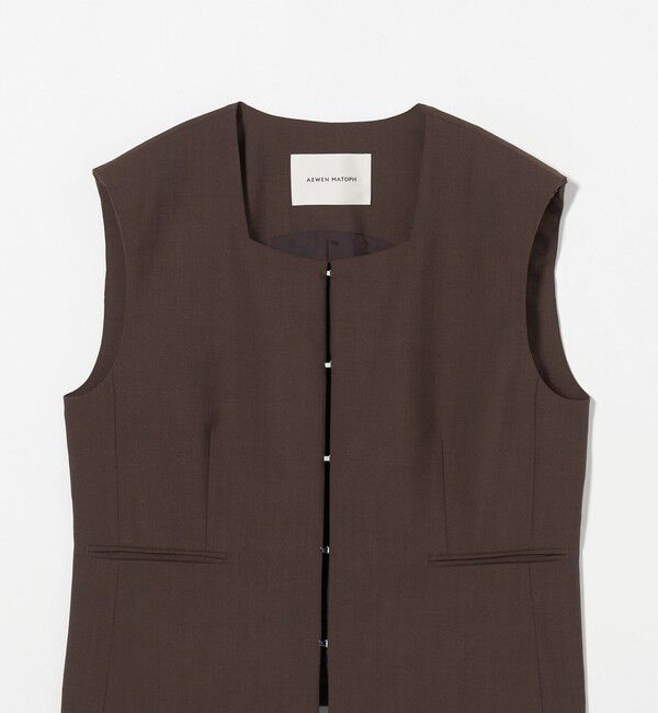 AEWEN MATOPH「＜AEWEN MATOPH＞スクエアネック ベスト」|ベスト・ジレ|