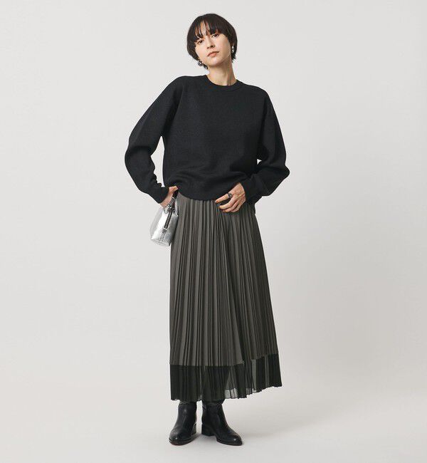 UNITED ARROWS「シアー コンビ プリーツ スカート」|スカート|