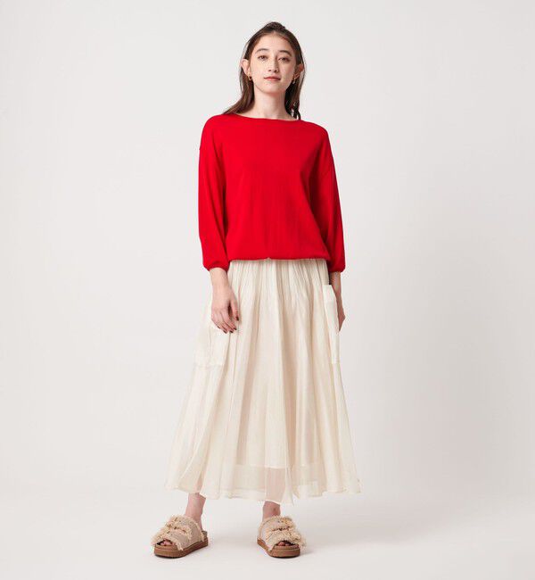 UNITED ARROWS「シャンブレー オーガンザ ポケット スカート」|スカート|