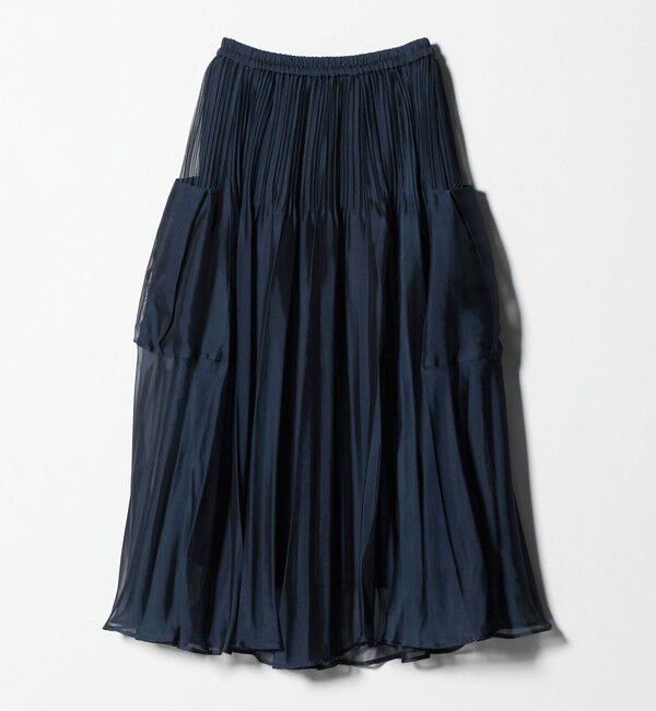 UNITED ARROWS「シャンブレー オーガンザ ポケット スカート」|スカート|