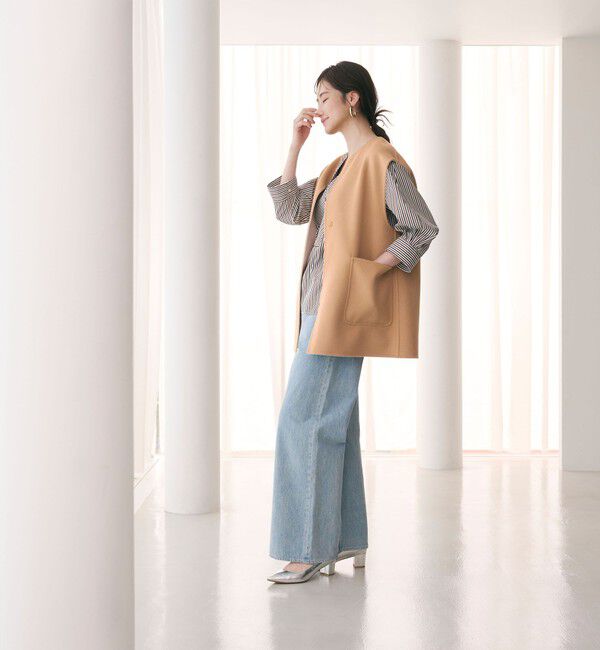 UNITED ARROWS「バイカラー リバー ベスト」|ダウンベスト・ベスト|