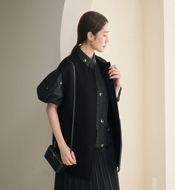 UNITED ARROWS「バイカラー リバー ベスト」|ダウンベスト・ベスト|