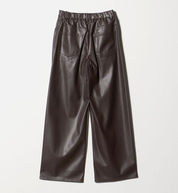 UNITED ARROWS「レザーライク ストレート パンツ ウォッシャブル」|チノ|