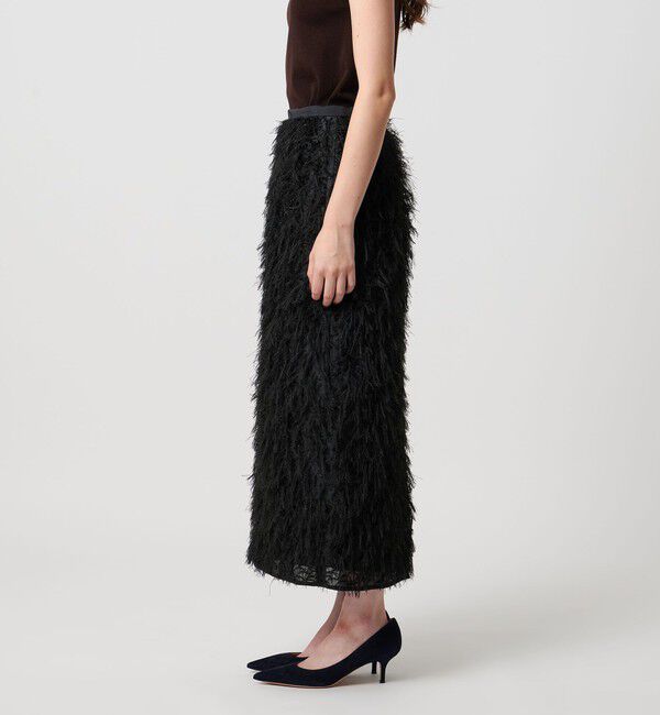 UNITED ARROWS「ヘアリー ラメ カットジャガード タイト スカート」|スカート|