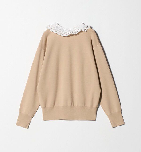 UNITED ARROWS「スカラップ レース フリル ニット‐ウォッシャブル‐」|ニット・セーター|