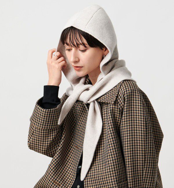 UNITED ARROWS「ニット フードストール」|ストール|LT.GRAY