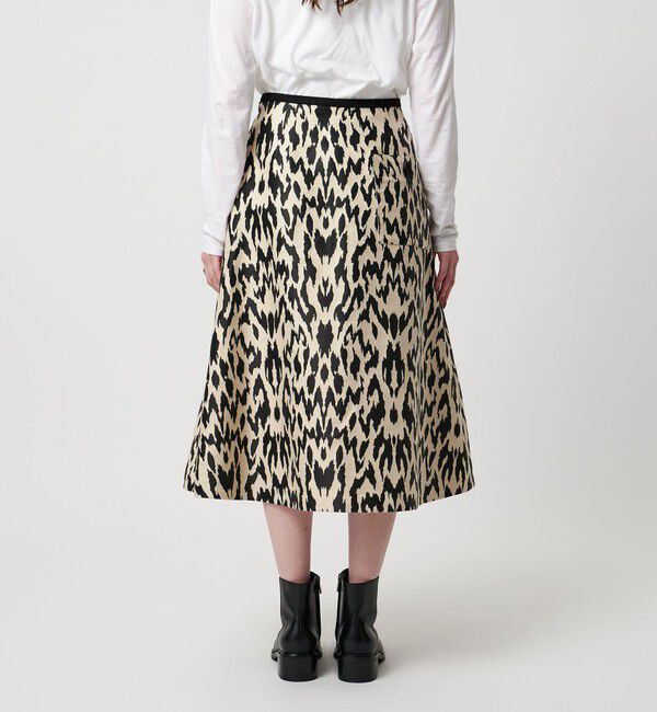 UNITED ARROWS「レオパード ジャガード フレアスカート」|フレア|