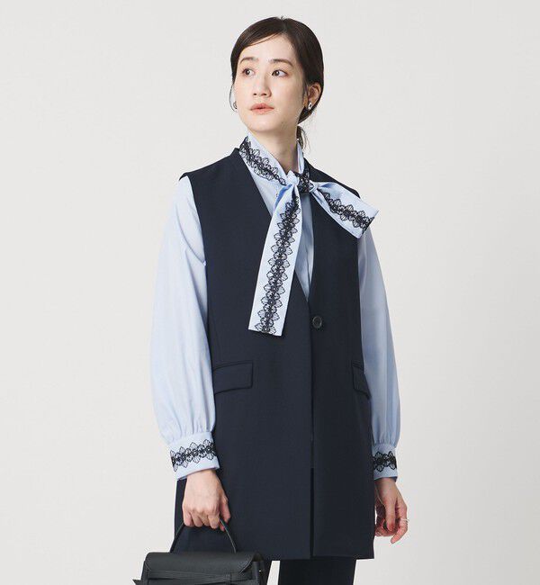 UNITED ARROWS「ダブルクロス ベスト ‐ウォッシャブル‐」|テーラードジャケット|NAVY