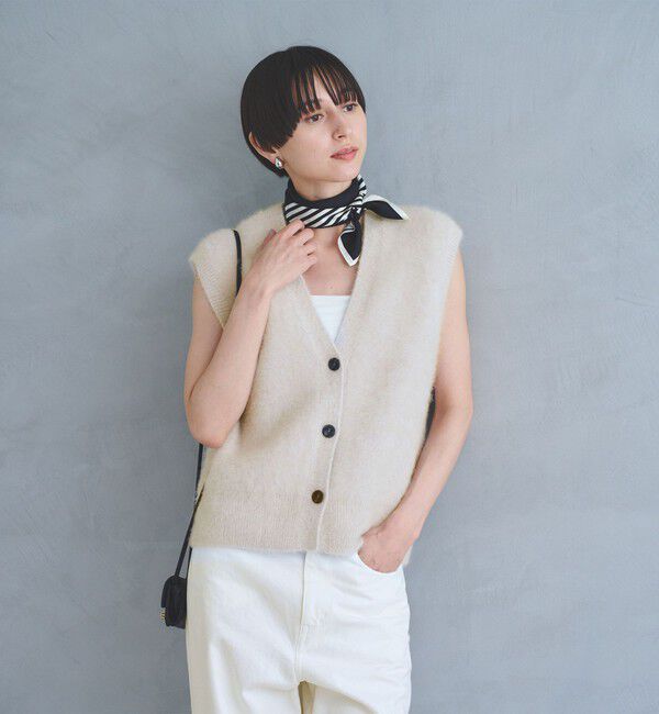 UNITED ARROWS「フォックスカシミヤ Vネック ベスト」|ベスト・ジレ|
