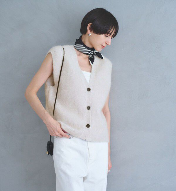 UNITED ARROWS「フォックスカシミヤ Vネック ベスト」|ベスト・ジレ|