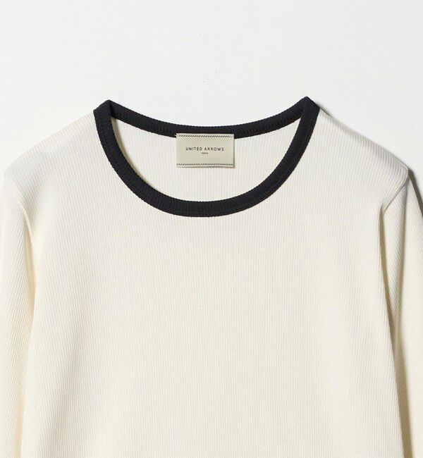 UNITED ARROWS「 リブ バイカラー パイピング カットソー」|Tシャツ・カットソー|