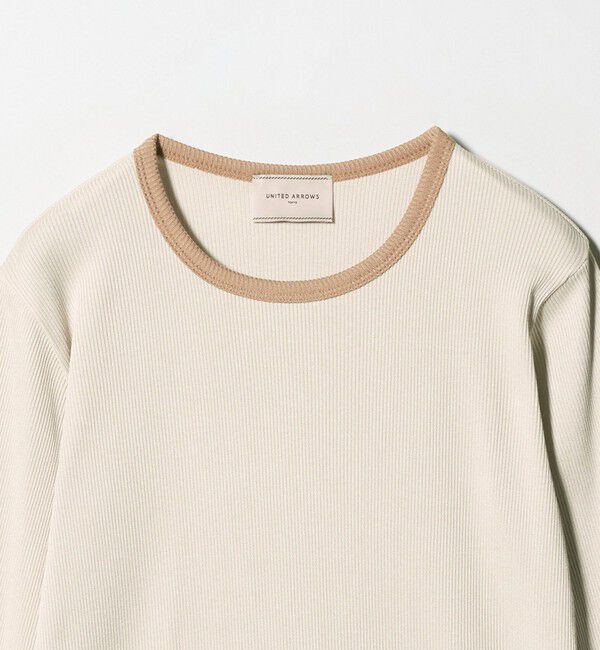 UNITED ARROWS「 リブ バイカラー パイピング カットソー」|Tシャツ・カットソー|