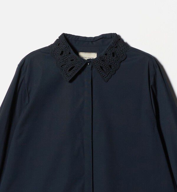 UNITED ARROWS「エンブロイダリー カラー シャツ ‐ウォッシャブル‐」|シャツ・ブラウス|