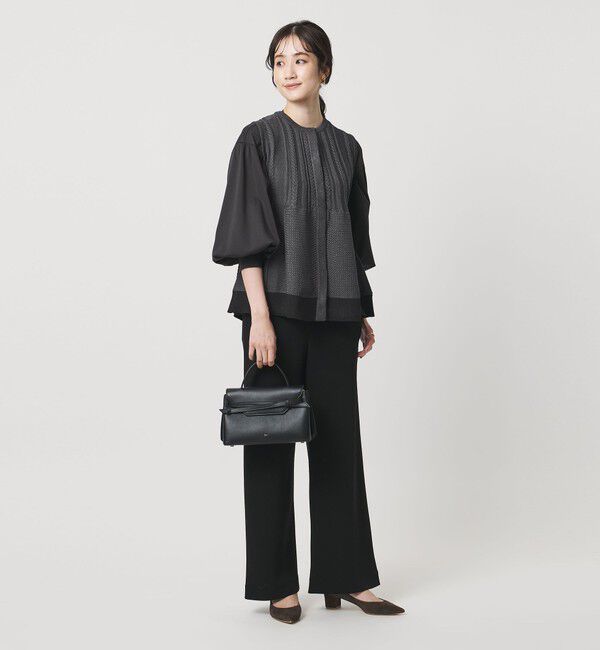 UNITED ARROWS「ケーブル ペプラム ノースリーブ ニット ベスト ‐ウォッシャブル‐」|ベスト・ジレ|