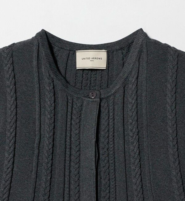 UNITED ARROWS「ケーブル ペプラム ノースリーブ ニット ベスト ‐ウォッシャブル‐」|ベスト・ジレ|
