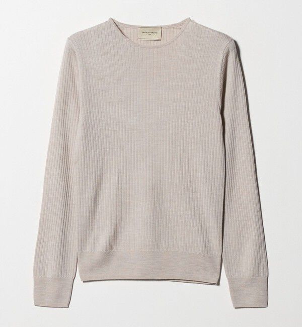 UNITED ARROWS「リブ クルーネック ニット」|ニット・セーター|