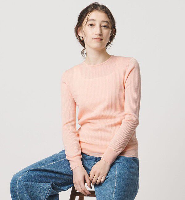 UNITED ARROWS「リブ クルーネック ニット」|ニット・セーター|