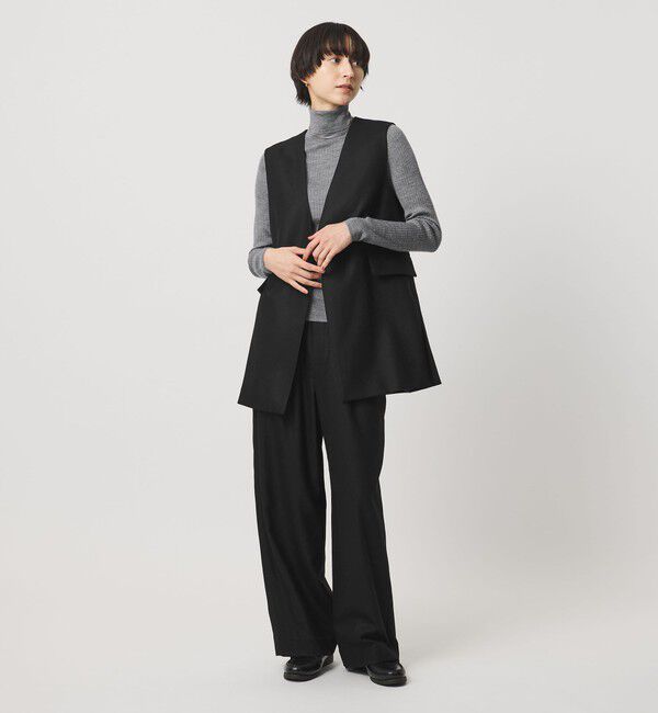 UNITED ARROWS「Vネック ノーカラー テーラード ベスト」|テーラードジャケット|