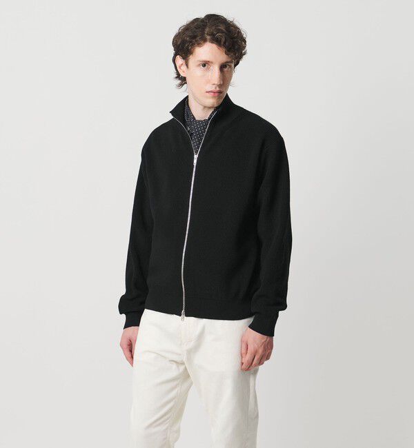 UNITED ARROWS「ジップアップ ドライバーズニット」|カーディガン|