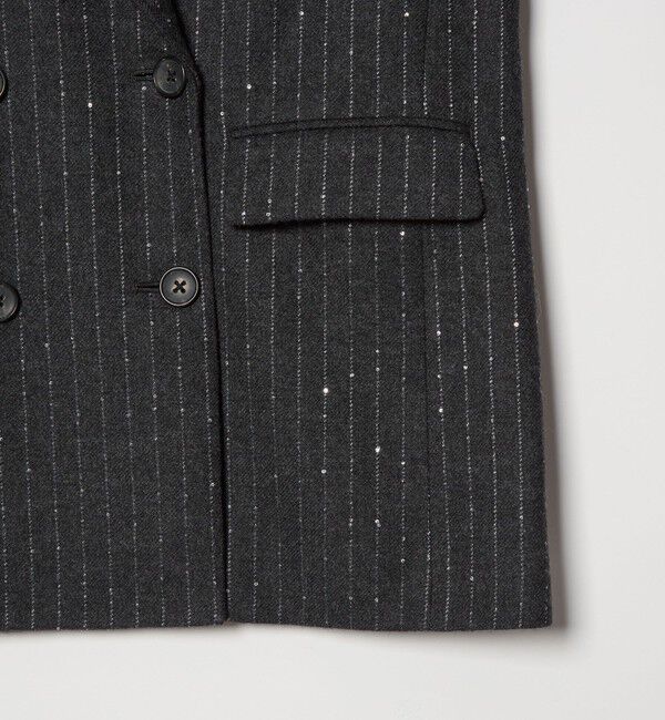 UNITED ARROWS「ダブルブレスト ストライプ ジャケット」|テーラードジャケット|