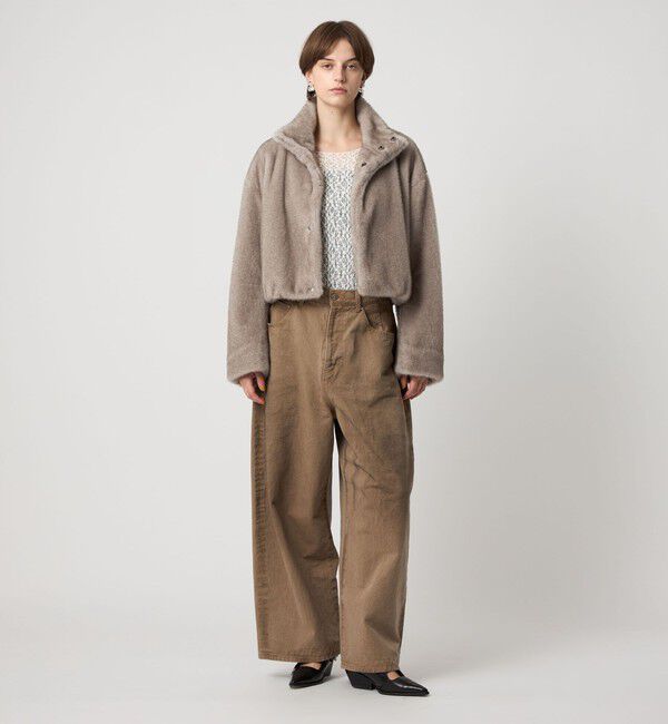 ASTRAET「＜ASTRAET＞フェイクファー スタンドカラー ブルゾン」|その他|