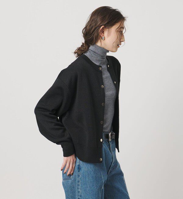 UNITED ARROWS「ラメ ニット スウェット カーディガン ‐ウォッシャブル‐」|カーディガン|