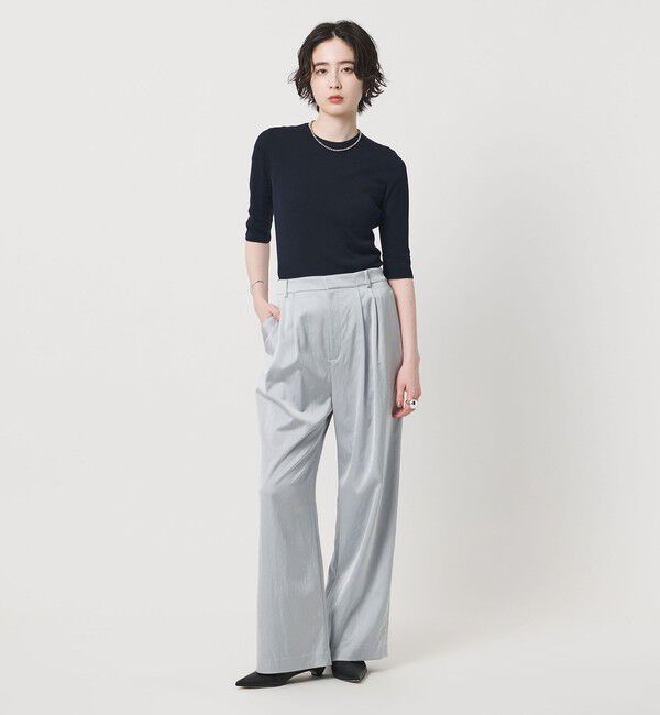 UNITED ARROWS「ハーフ スリーブ ニット」|ニット・セーター|