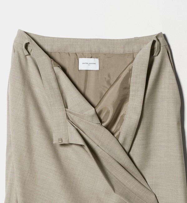 UNITED ARROWS「ドレープ アシンメトリー ロング スカート」|スカート|