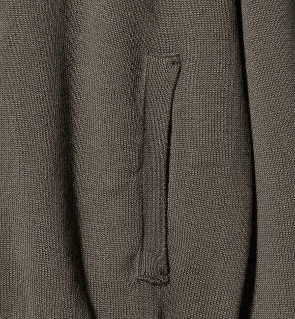 UNITED ARROWS「YAMAGATA ミドルゲージ レイズドネック ニット」|カーディガン|