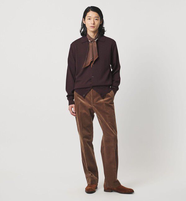 UNITED ARROWS「YAMAGATA ミドルゲージ ポロカーディガン」|カーディガン|