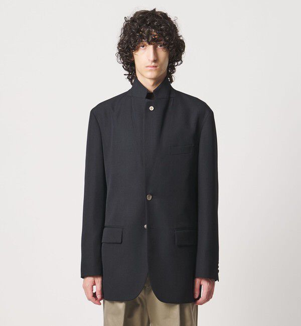 UNITED ARROWS「＜District＞ギャバジン リラックス シングル 2ボタンブレザー」|テーラードジャケット|