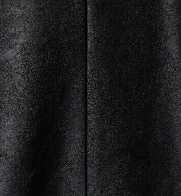 UNITED ARROWS「＜SACRA＞レザーライク Uネック ワンピース」|ワンピース|