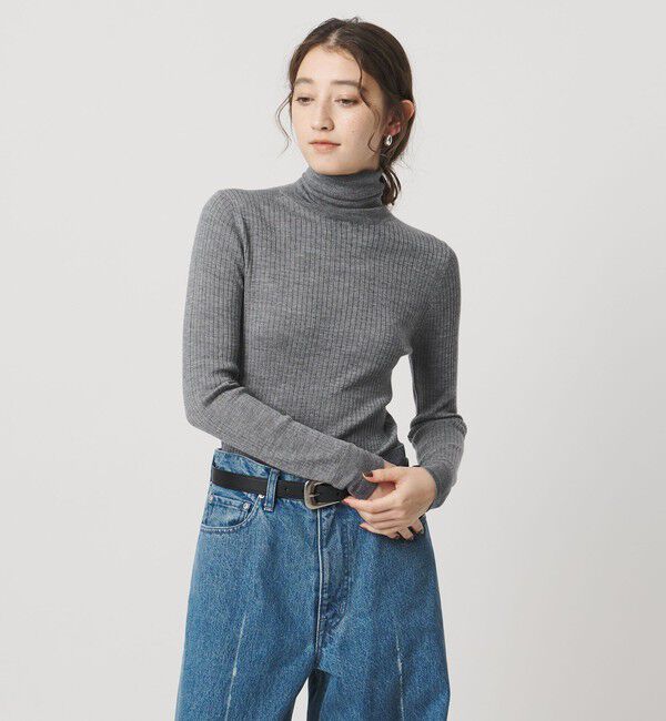 UNITED ARROWS「リブ タートルネック ニット」|ニット・セーター|