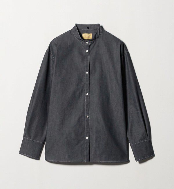 UNITED ARROWS「デニム リボン ブラウス ‐ウォッシャブル‐」|シャツ・ブラウス|