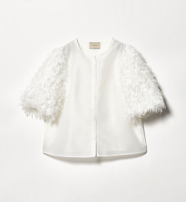 UNITED ARROWS「チュール シャーリング ブラウス」|シャツ・ブラウス|