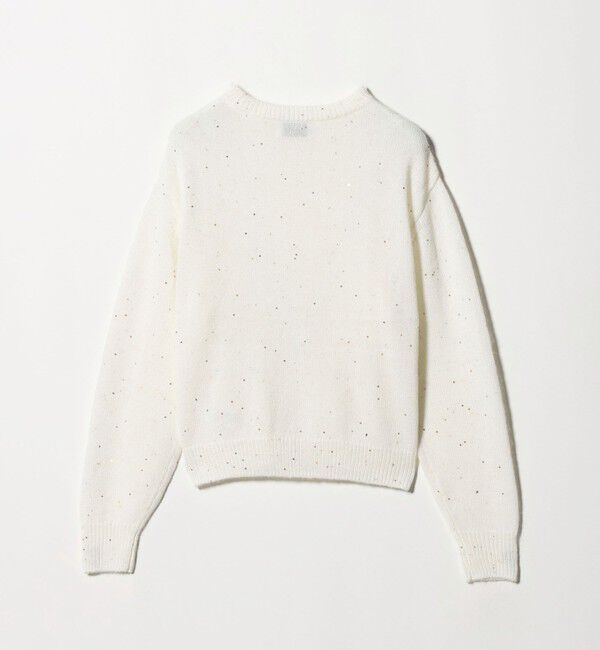 UNITED ARROWS「フラワー スパンコール クルーネック ニット」|ニット・セーター|