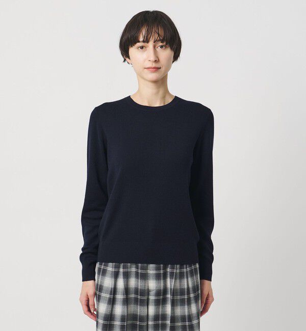 UNITED ARROWS「フルニードル クルーネック ニット」|ニット・セーター|